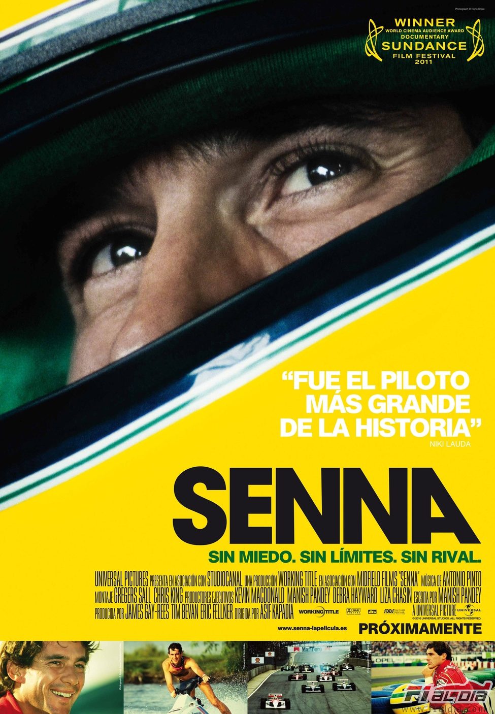 Cartel en castellano de 'Senna'