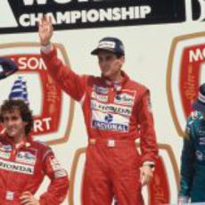 Senna y Prost juntos en el podio