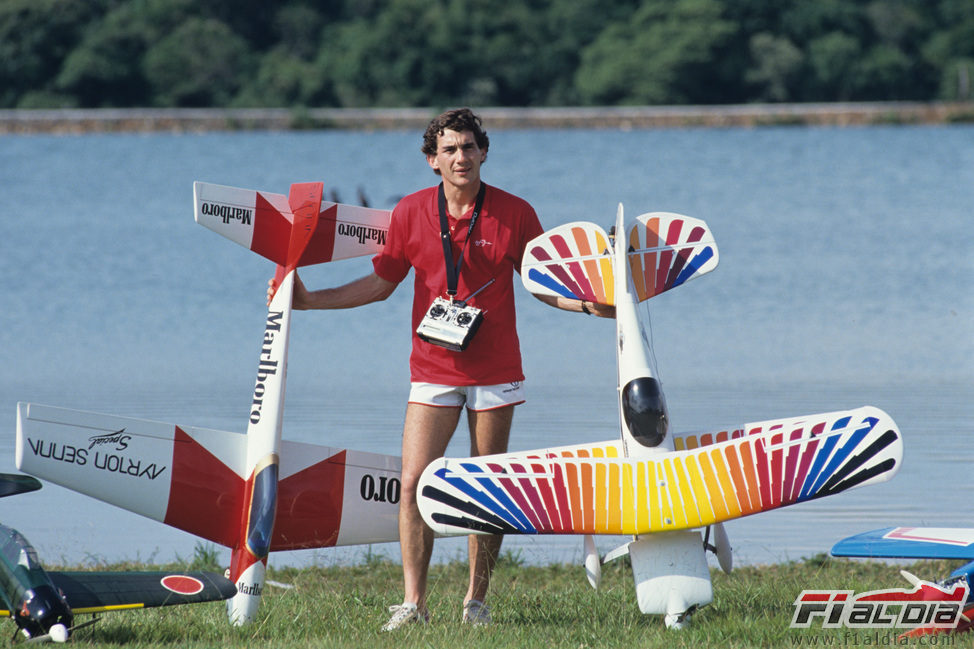 Ayrton Senna era un gran aficionado al aeromodelismo