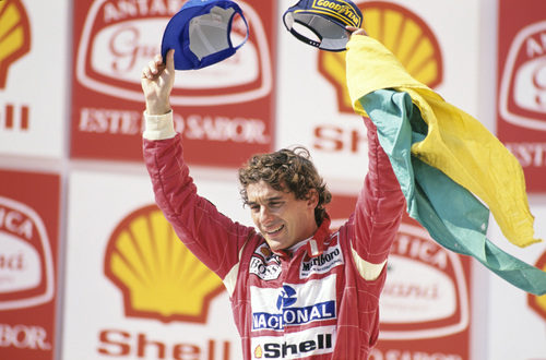 Ayrton Senna gana el Gran Premio de su país