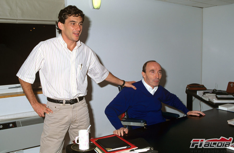 Ayrton Senna y Frank Williams a finales de 1993