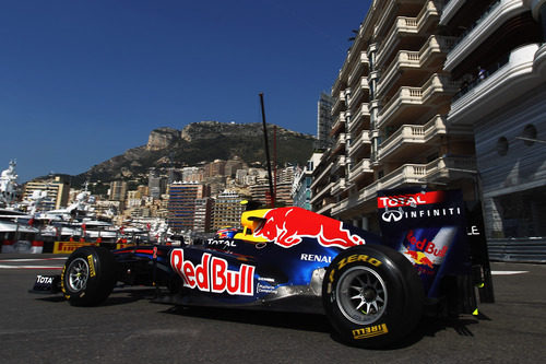 Mark Webber en los libres del jueves en Mónaco 2011