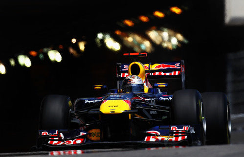 Vettel saliendo del túnel del GP de Mónaco 2011