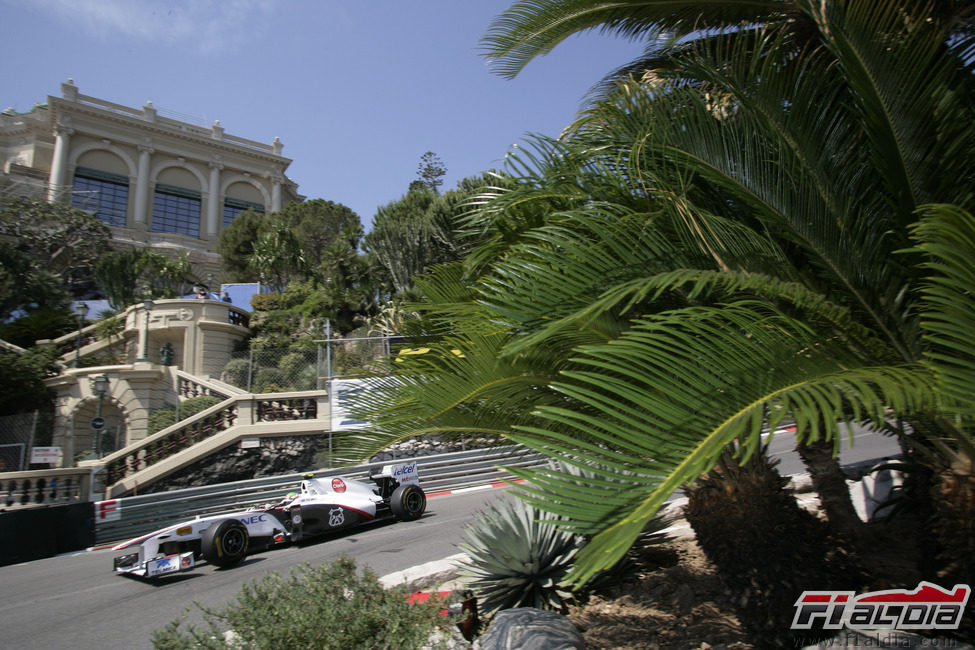 Sergio Pérez en las calles de Montecarlo, Mónaco 2011