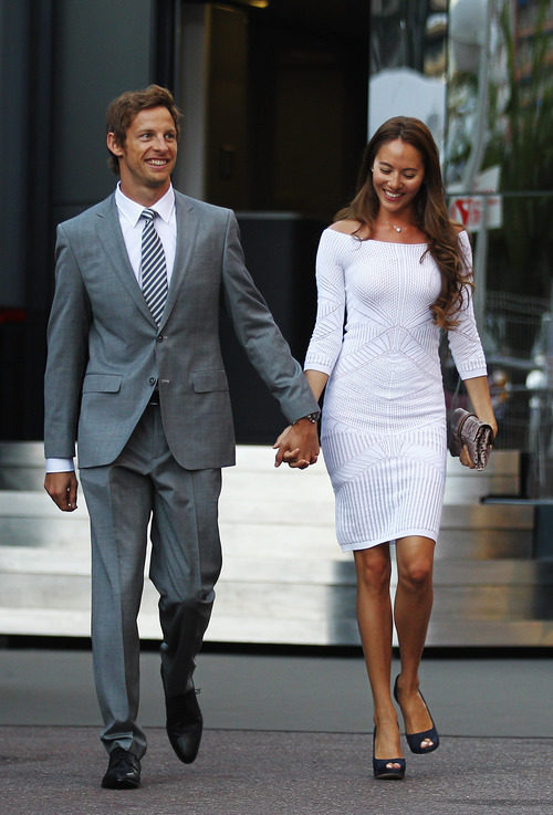 Jenson Button y su novia Jessica Michibata en el GP de Mónaco 2011