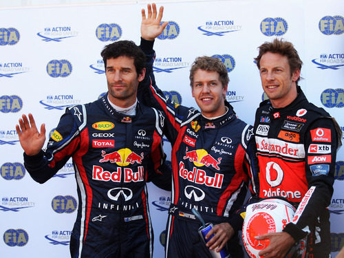 Vettel, Button y Webber fueron los más rápidos en la clasificación