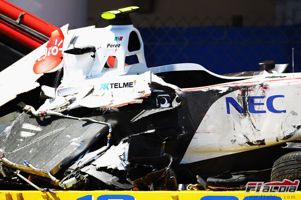 Fortísimo accidente de Sergio Pérez en el GP de Mónaco 2011