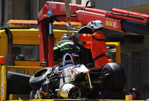 Sergio Pérez sufrió un accidente muy fuerte en el GP de Mónaco 2011