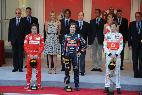El podio del GP de Mónaco 2011