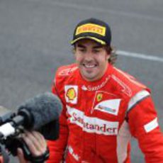 Alonso feliz con su segundo puesto en el GP de Mónaco 2011