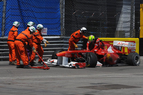 Accidente de Felipe Massa en el GP de Mónaco 2011