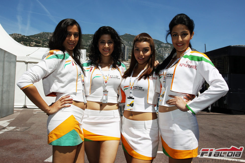 Las chicas de Force India en el GP de Mónaco 2011