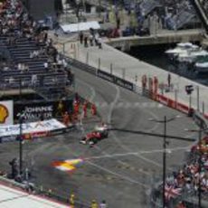 Felipe Massa en la chicane de la piscina del GP de Mónaco 2011