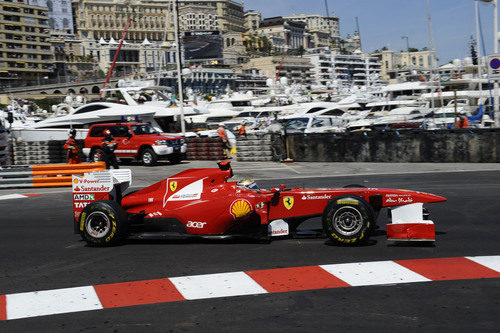 Alonso en su 150º Italia en el GP de Mónaco 2011