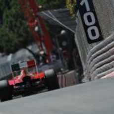 Nueva cubierta motor en el Ferrari 150º Italia en el GP de Mónaco 2011