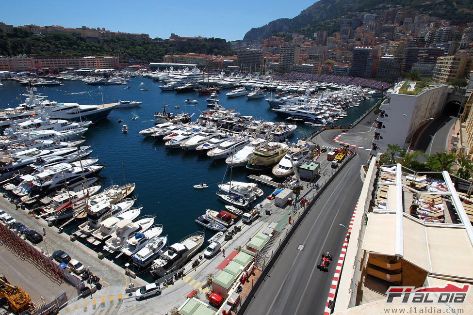 El puerto de Montecarlo durante el Gran Premio de Mónaco 2011