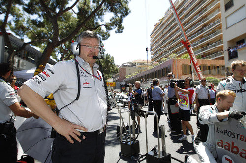 Ross Brawn en la parrilla del GP de Mónaco 2011