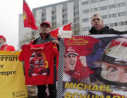500 personas participan en una marcha en apoyo a Schumacher en Spa