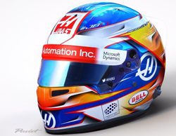 Romain Grosjean nos enseña su casco para la temporada 2017