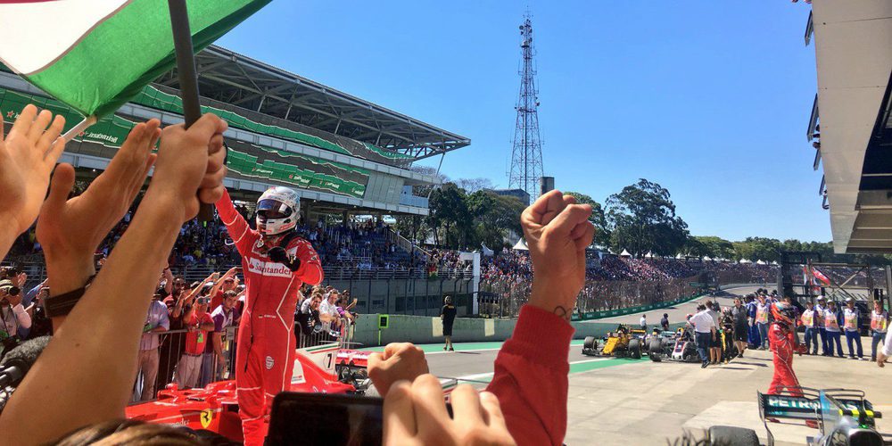 Sebastian Vettel gana en Brasil: "Esta victoria es muy importante para mí y para el equipo"