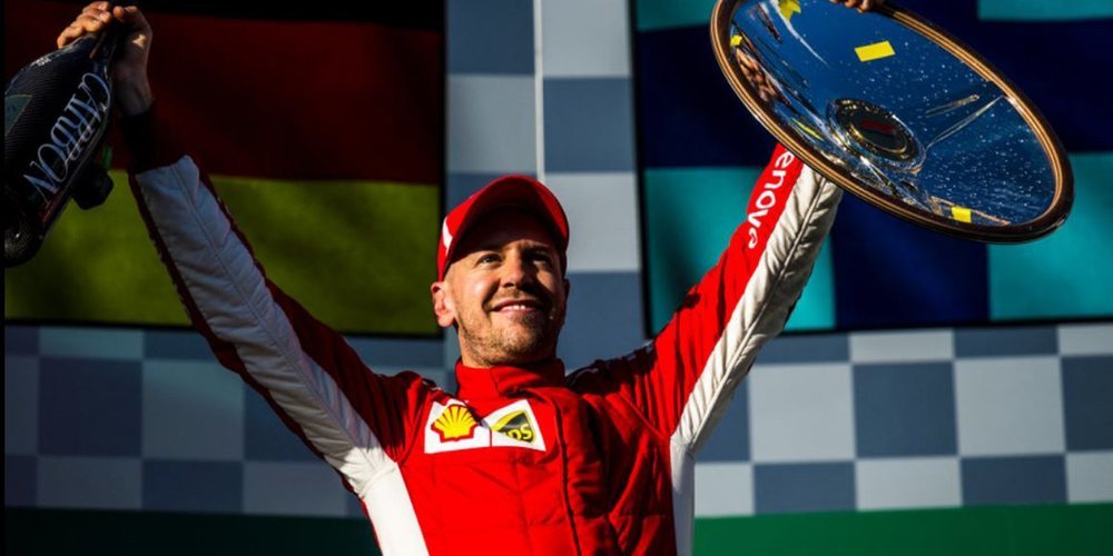 Sebastian Vettel, 1º: "Es genial haber terminado con los dos coches en el podio"