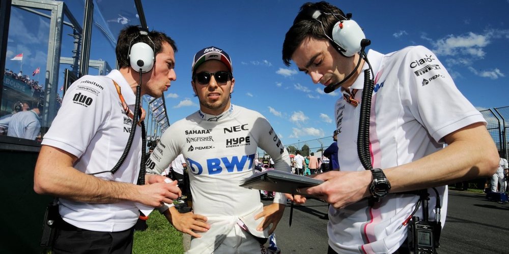 Force India elige a Sergio Pérez para montar su nuevo alerón delantero en Baréin