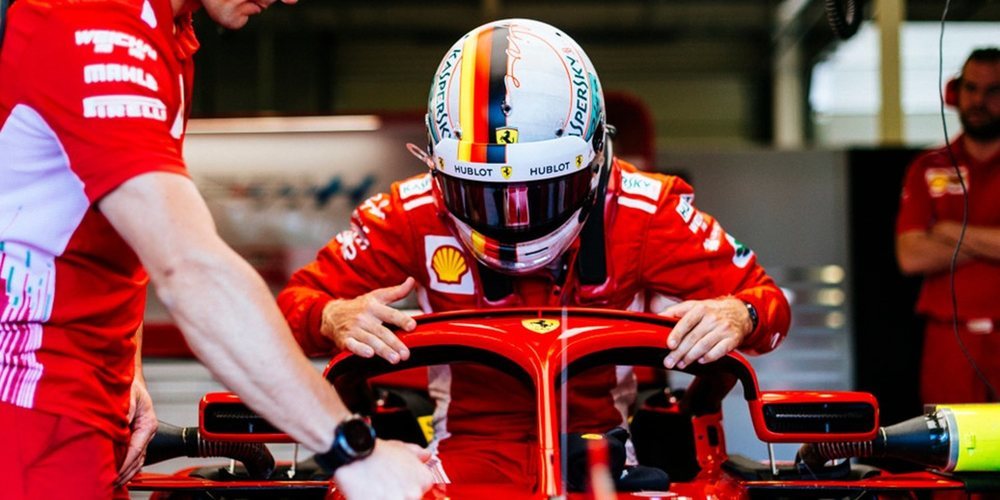 Sebastian Vettel: "Ha sido un buen viernes; todo lo que pusimos en el coche parece funcionar"