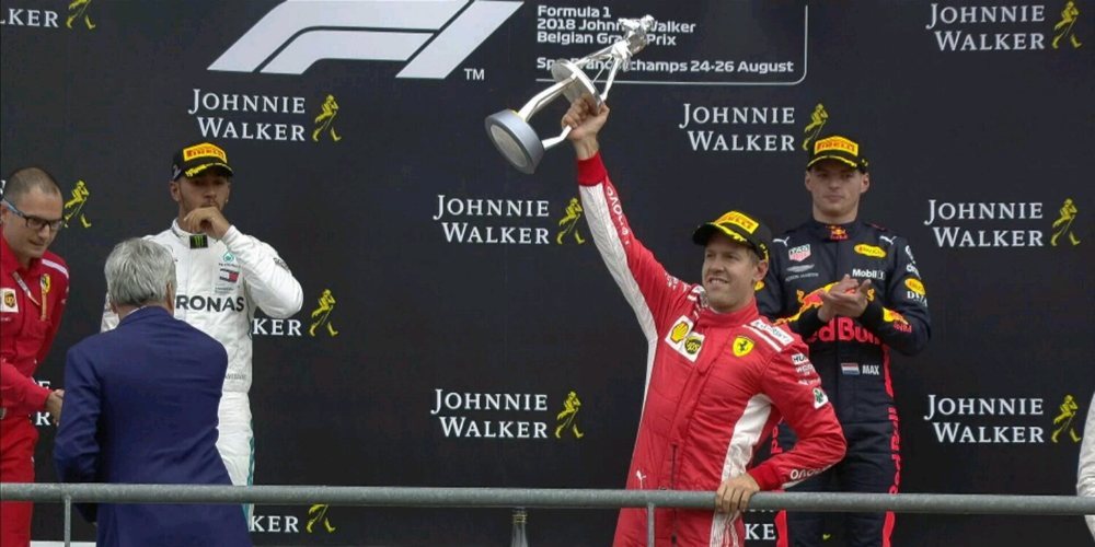 Sebastian Vettel impone el dominio de Ferrari y se lleva la victoria en el GP de Bélgica 2018