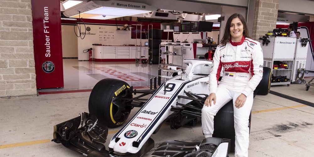 Calderón, tras los test con Sauber: "Estoy ilusionada por poner en práctica todo lo aprendido"