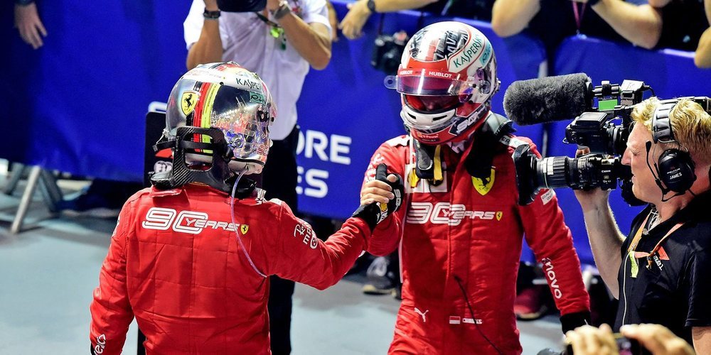 Sebastian Vettel y Charles Leclerc brillan más que el resto en la carrera de Marina Bay