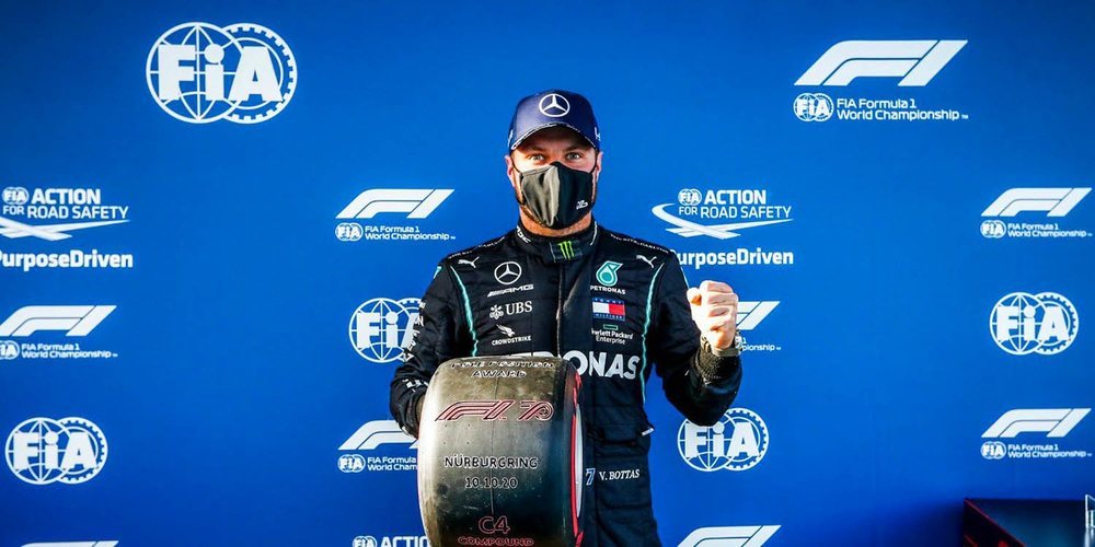 Valtteri Bottas brilla más que nadie y se asegura la pole position en el retorno de Nürburgring