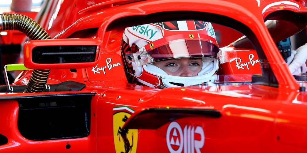 Charles Leclerc, encantado con su día: "El sonido de un motor de Ferrari siempre es mágico"