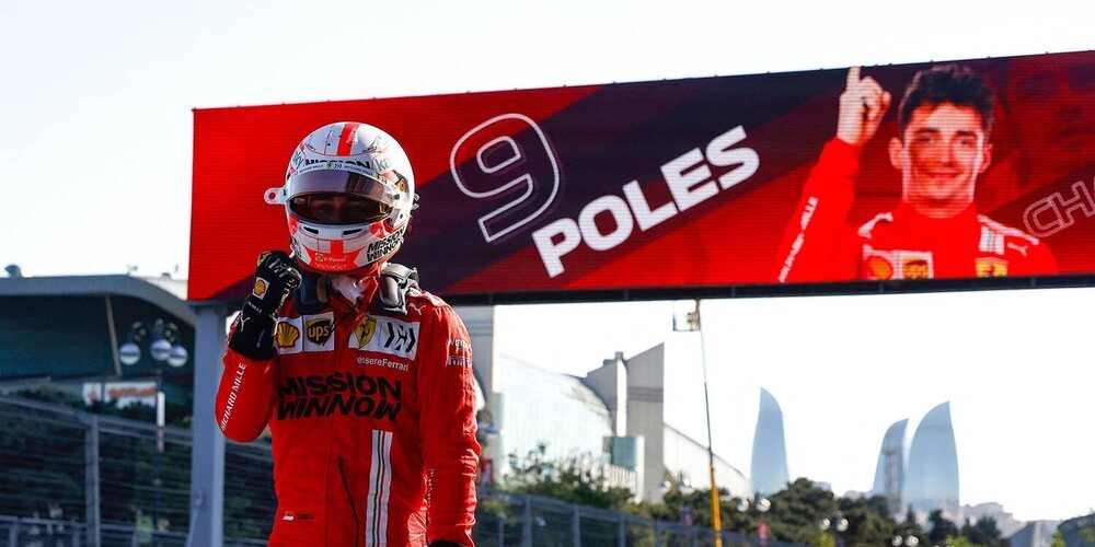 Leclerc se alza con la pole en una clasificación protagonizada por las banderas rojas en Bakú