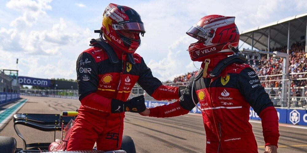 Ferrari se lleva un 1-2 con Max Verstappen 3°