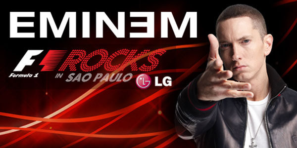 Eminem, la estrella del F1 Rocks en Brasil