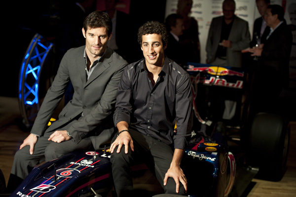 Webber y Ricciardo participaron en dos exhibiciones en Perth