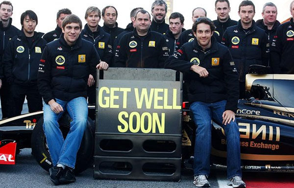 La parrilla de la F1 desea a Kubica una pronta recuperación