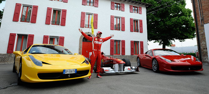 Felipe Massa rueda en Fiorano con el 150º Italia