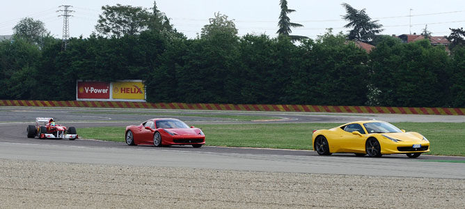 Felipe Massa rueda en Fiorano con el 150º Italia