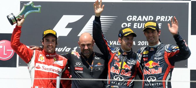 Vettel gana el Gran Premio de Europa 2011 y Alonso termina en segunda posición