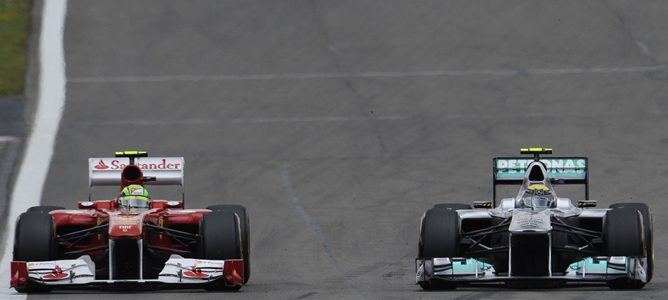 Rosberg y Schumacher realizan un buen papel en casa