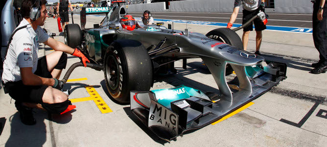 Mercedes GP prueba un nuevo sistema basado en el "F-duct"
