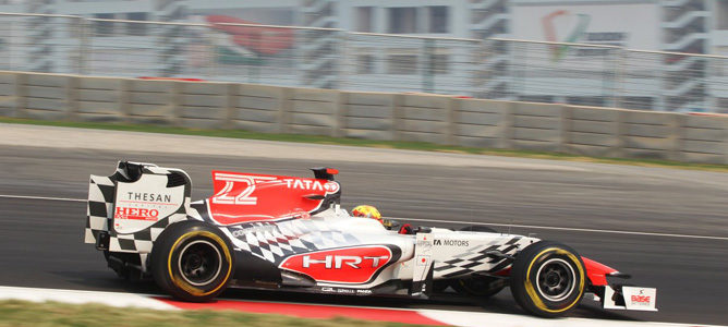 Narain Karthikeyan disfruta de una mañana "muy especial" en el GP de India