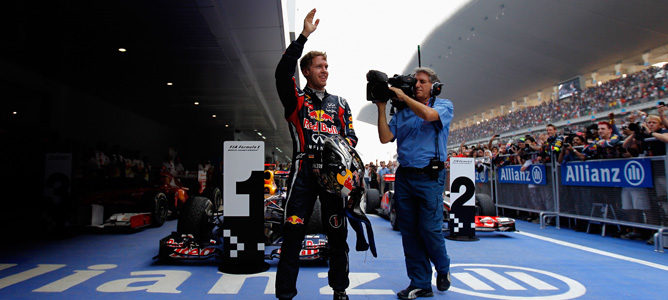 Sebastian Vettel: "Estoy muy orgulloso de ser el primer ganador del GP de India"
