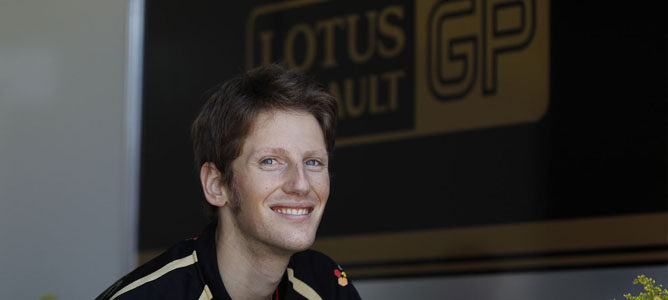 Romain Grosjean prueba el monoplaza