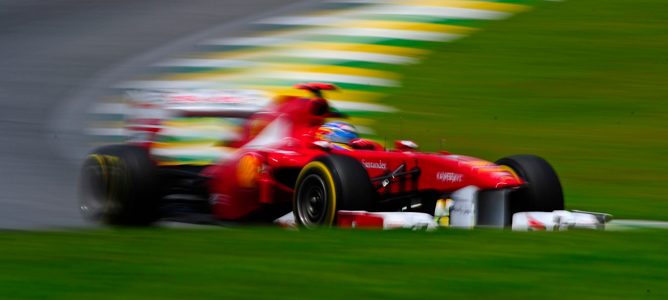 Fernando Alonso en el GP de Brasil 2011