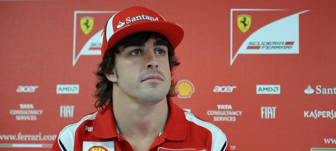 Fernando Alonso en rueda de prensa