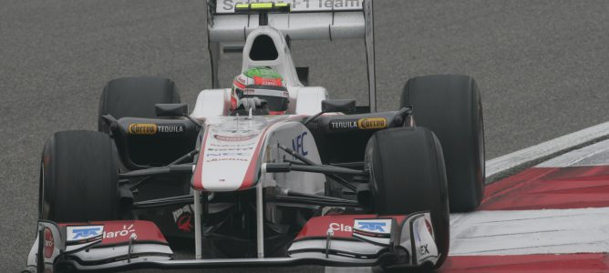 Sergio Pérez con el Sauber