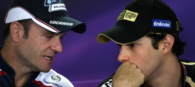 Rubens Barrichello y Bruno Senna en Brasil 2011