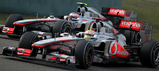Los dos McLaren en pista